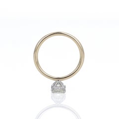 1.02 Carat Round Brilliant Diamond Hidden Halo Engagement Ring