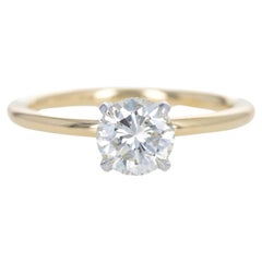 1,02 Karat Runder Brillant Diamant Hidden Halo Verlobungsring