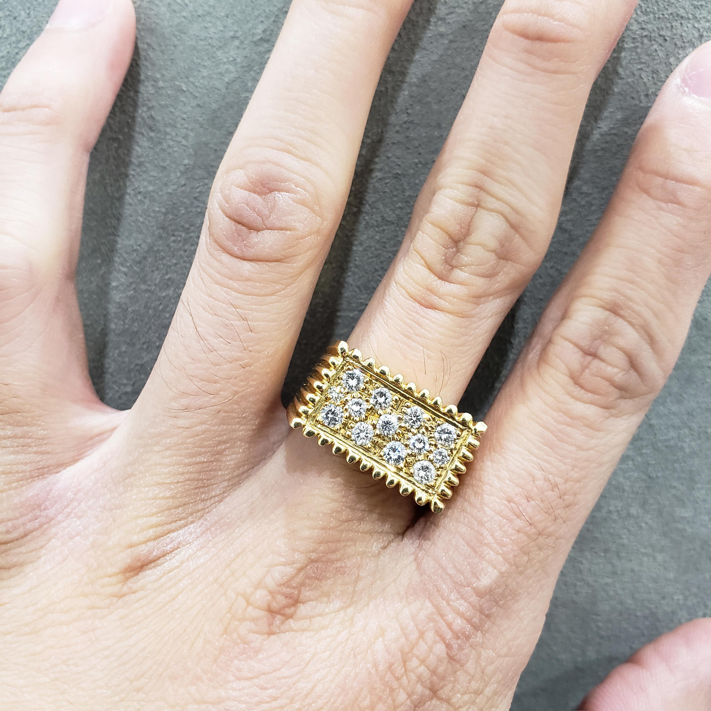Roman Malakov 1.02 Carats Total Brilliant  Round Diamond Men's Fashion Ring In New Condition For Sale In New York, NY