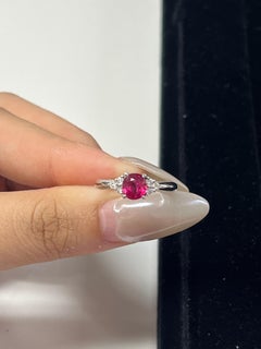 1.02 Carat Ruby Ring made in Platinum 900