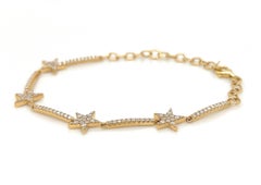 1.02CT Star Diamond Bracelet set in 14K Yellow Gold