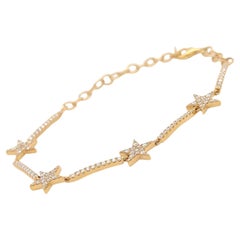 1.02CT Star Diamond Bracelet set in 14K Yellow Gold