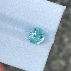1,02 Karat Natürlicher Loser Blauer Aquamarin Rund Geformt Afrikanischer Edelstein