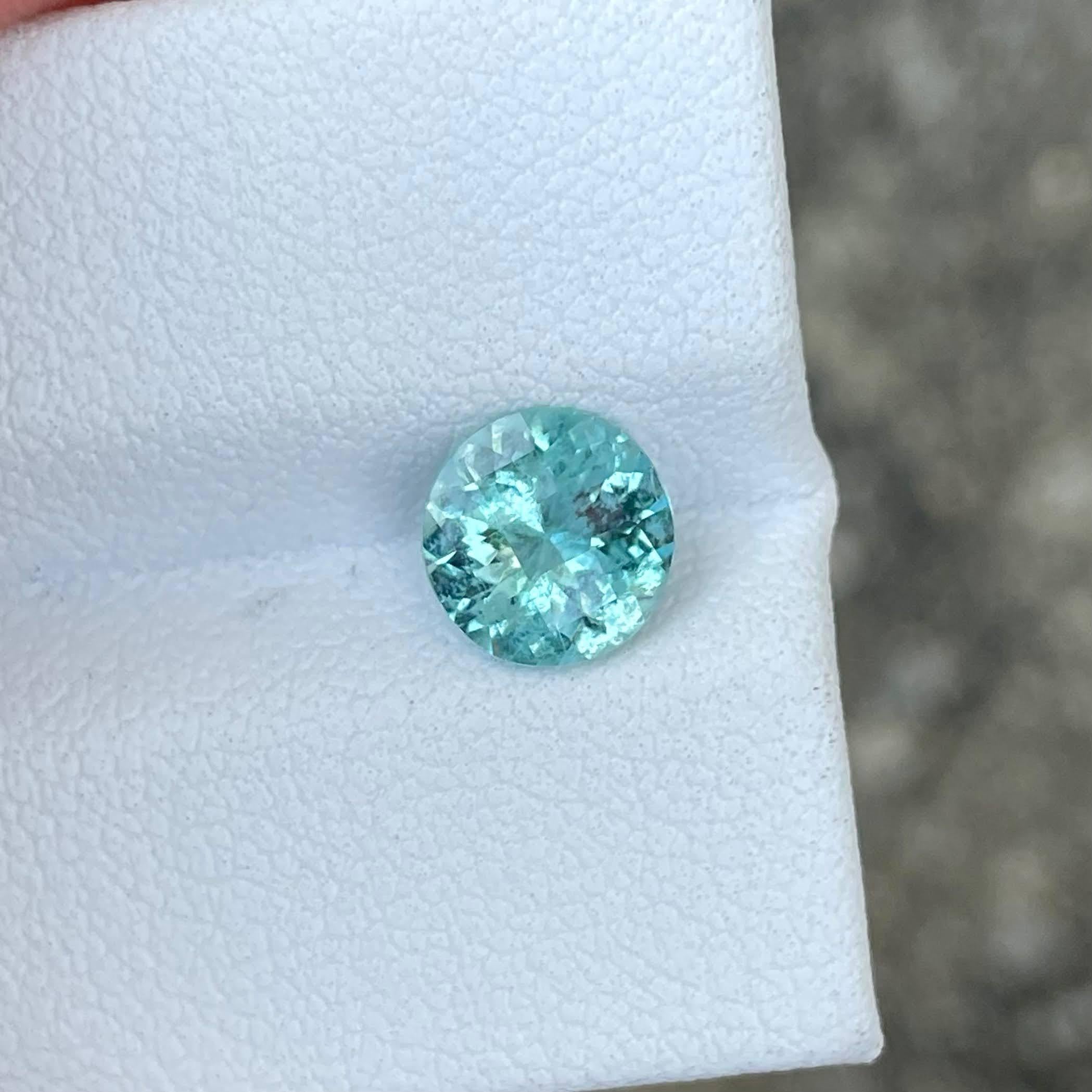 1,02 quilates Aguamarina Azul Redonda Piedra Natural Africana Corte redondo en venta