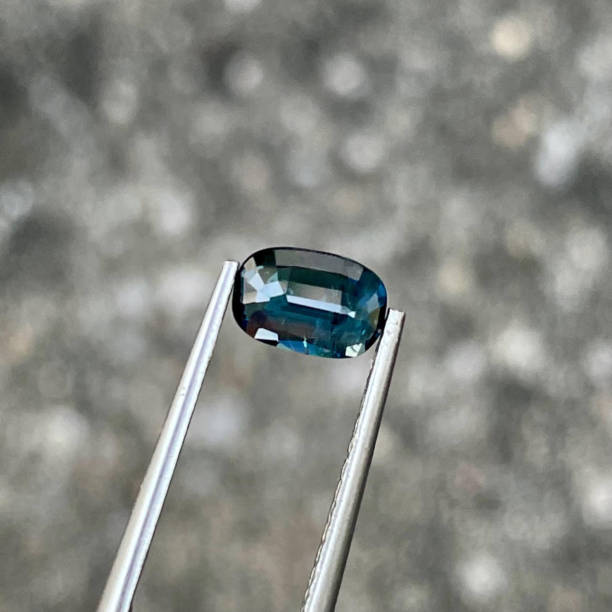 1.02 Carats Teal Blue Sapphire Stone Cushion Cut Madagascar's Gemstone 3