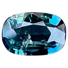 1.02 Carats Teal Blue Sapphire Stone Cushion Cut Madagascar's Gemstone