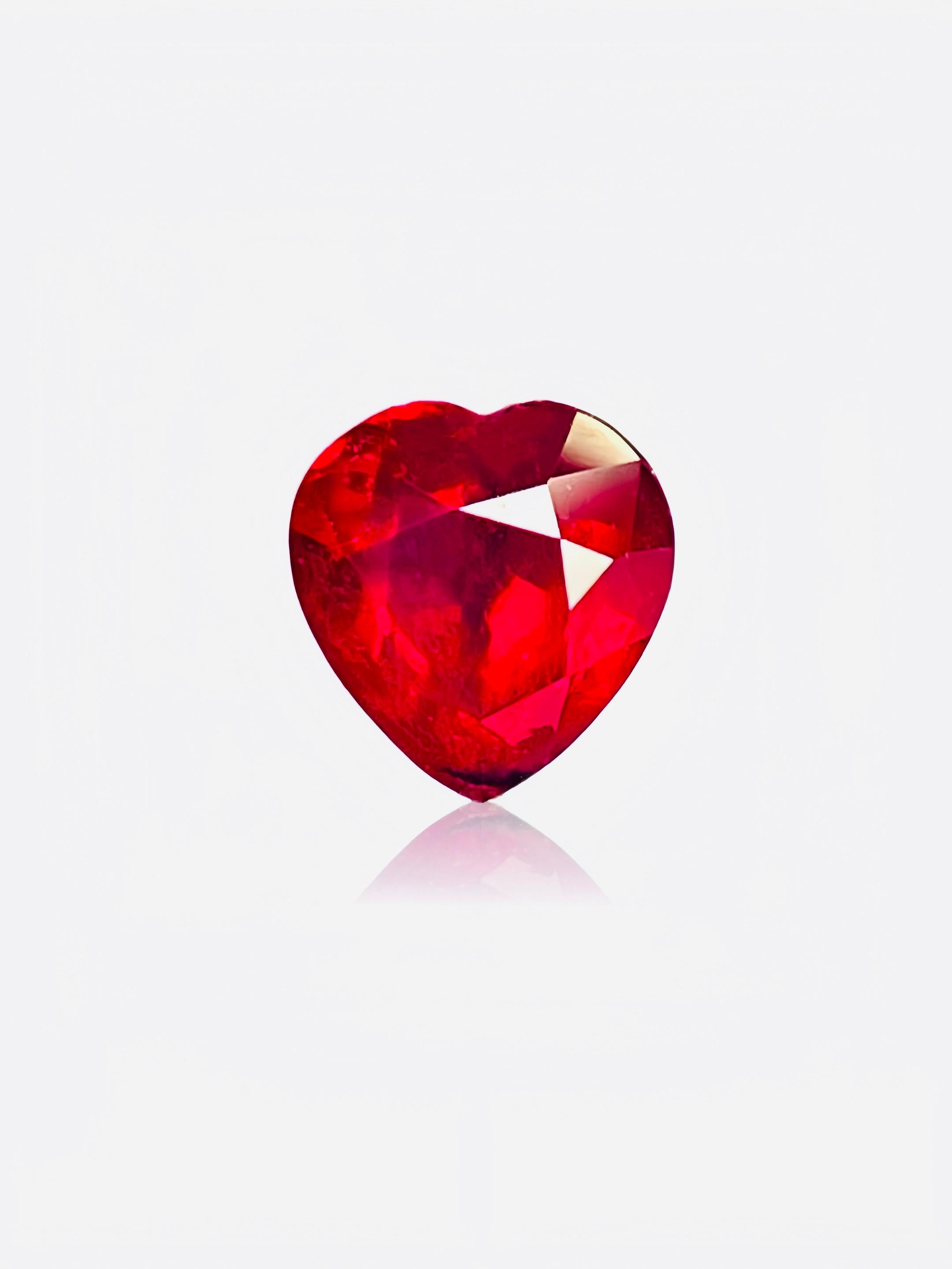 1.02 Ct AIGS Certificate Burma Ruby Unheated Pigeon Blood color (couleur sang de pigeon) en vente 4