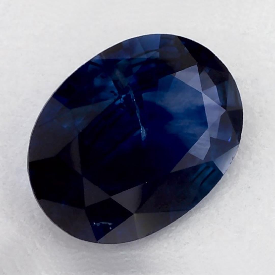 Taglio ovale 1.02 carati di zaffiro blu ovale sfuso in vendita