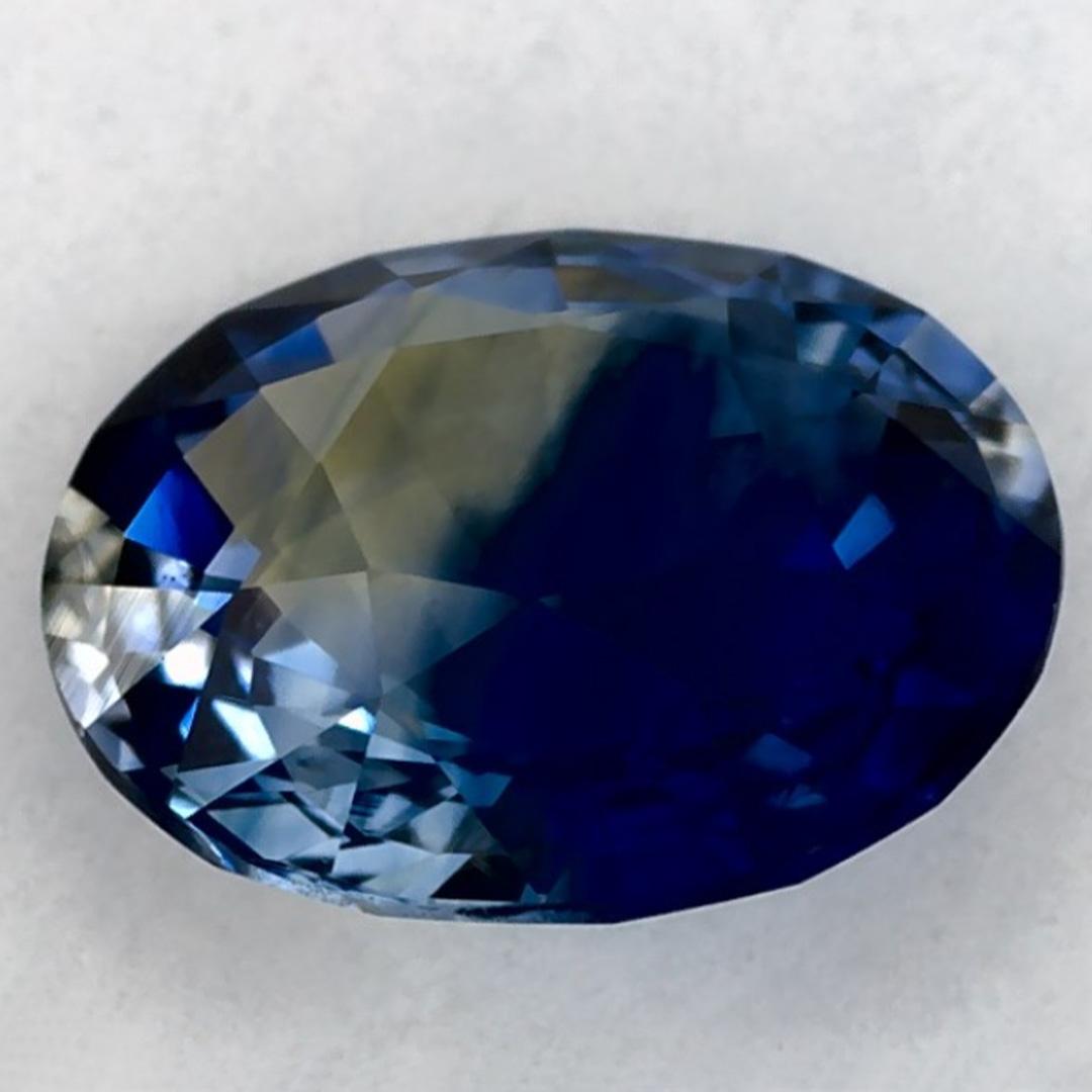 1.02 Ct Blue Sapphire Oval Loose Gemstone In New Condition For Sale In Fort Lee, NJ