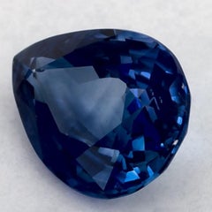 1.02 Ct Blue Sapphire Pear Loose Gemstone