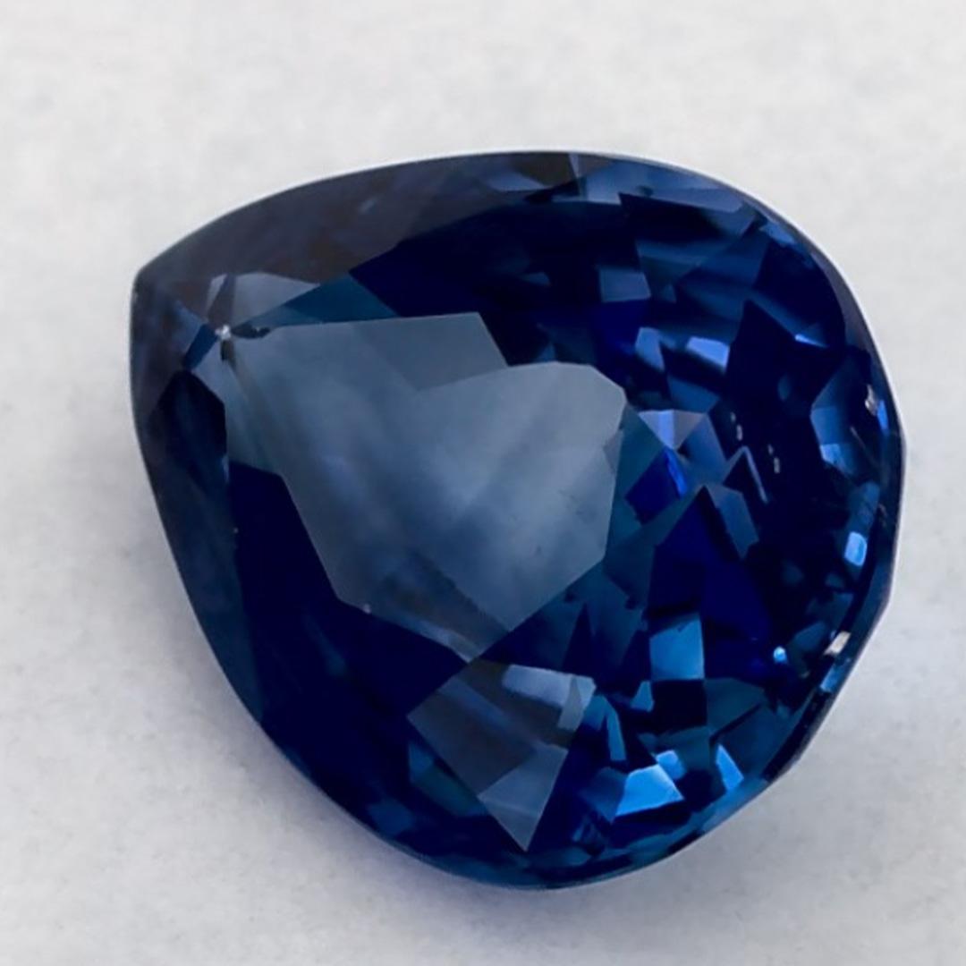 Taille poire 1.02 Ct Blue Sapphire Pear Loose Gemstone (pierre précieuse en vrac) en vente