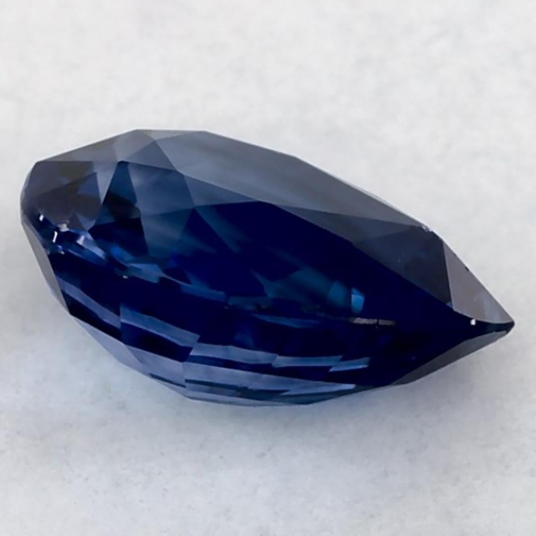 1.02 Ct Blue Sapphire Pear Loose Gemstone (pierre précieuse en vrac) Neuf - En vente à Fort Lee, NJ