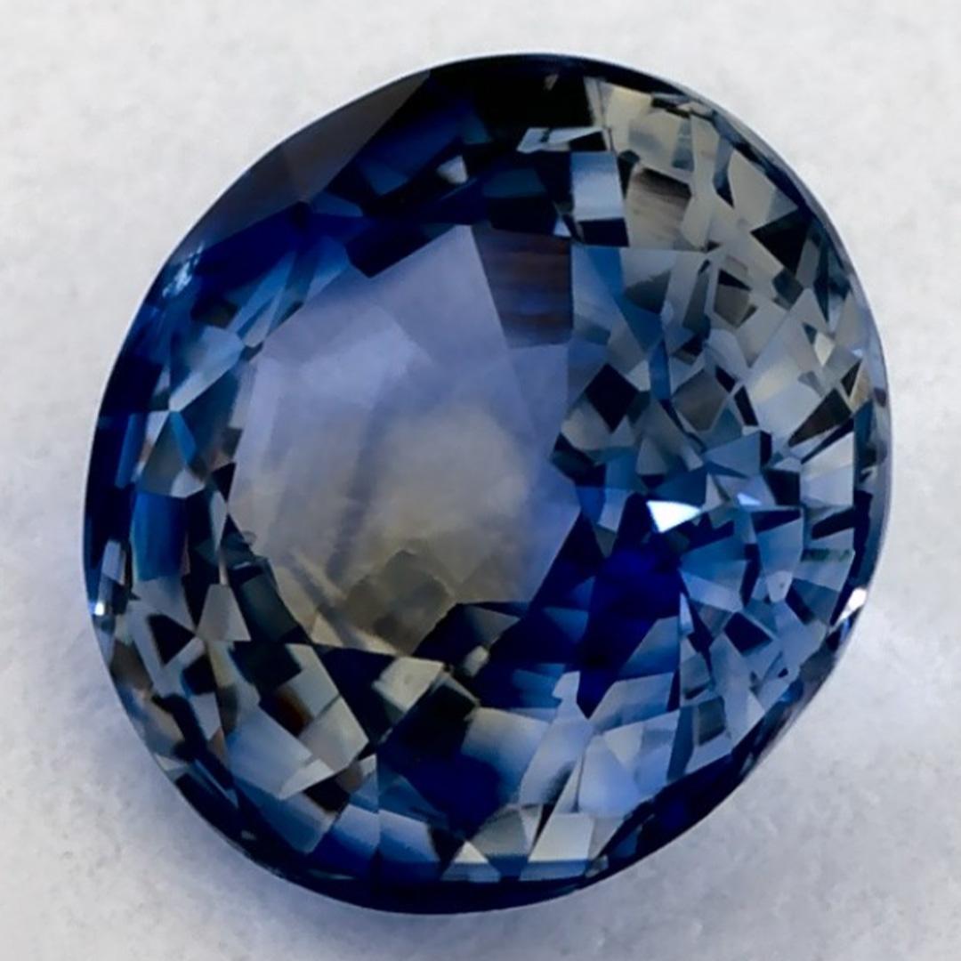 Taille ronde 1.02 Ct Blue Sapphire Round Loose Gemstone (pierre précieuse en vrac) en vente