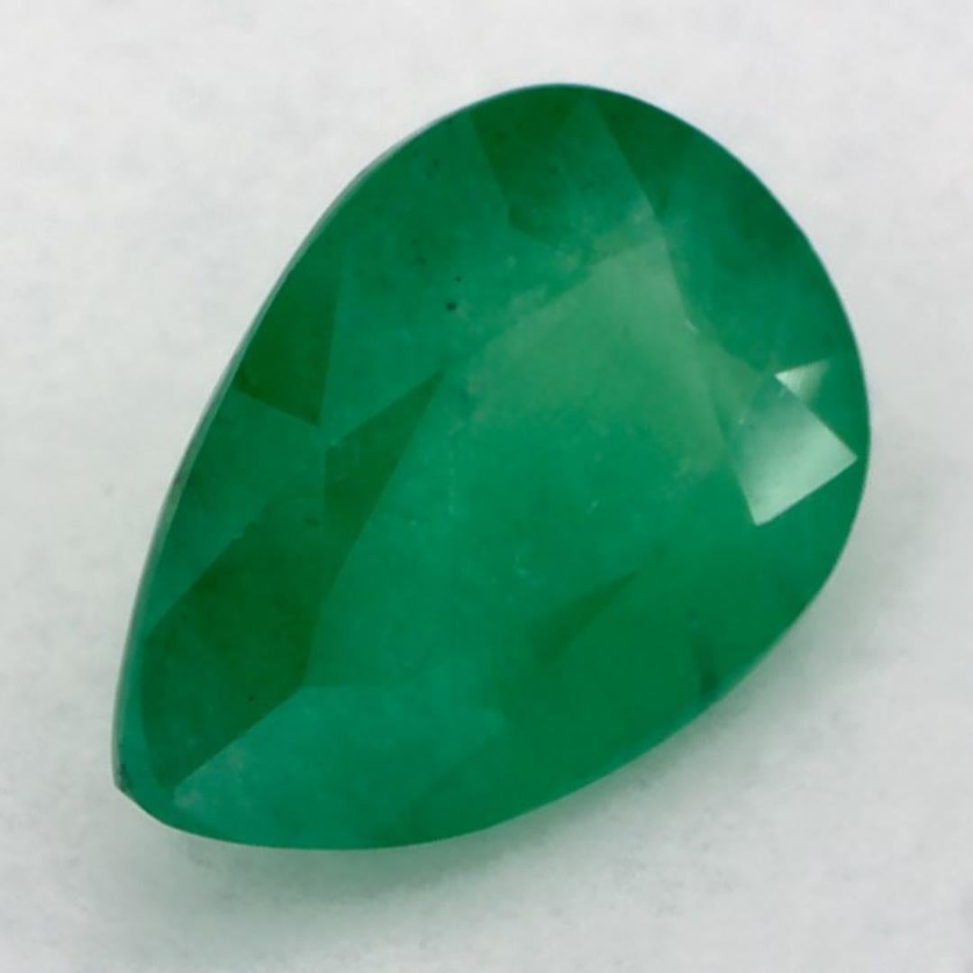Taglio a goccia 1.02 Ct Gemma smeraldo a pera sfusa