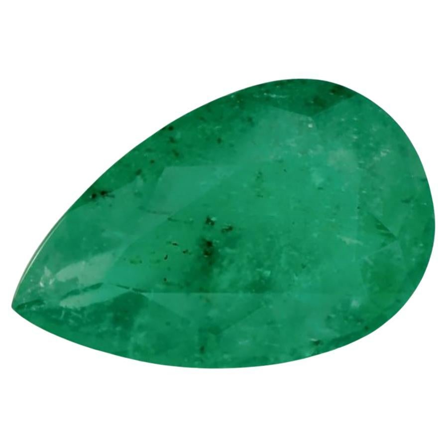 1.02 Ct Emerald Pear Loose Gemstone For Sale