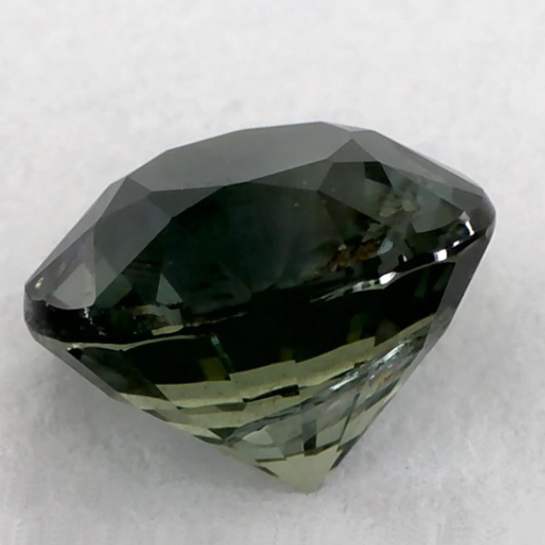 1.02 carati di zaffiro verde rotondo sfuso In condizioni Nuovo in vendita a Fort Lee, NJ