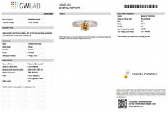 1.02 ct Natural Fancy Deep Brown Greenish Yellow Diamond Ring, No Reserve Price