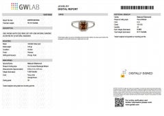 1.02 Ct Natural Fancy Orange Brown Diamond Ring, No Reserve Price