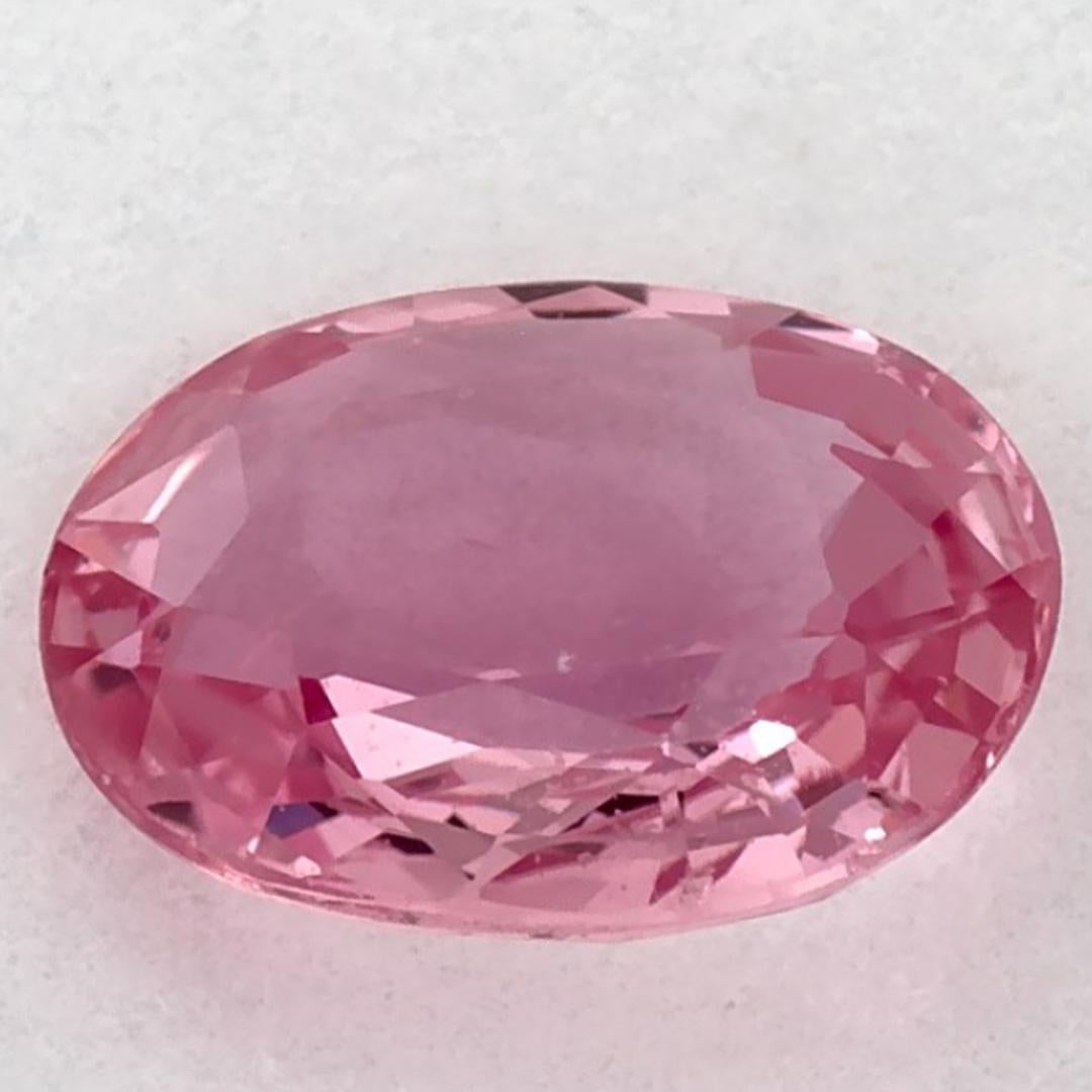 1.02 carati di zaffiro rosa ovale sfuso In condizioni Nuovo in vendita a Fort Lee, NJ
