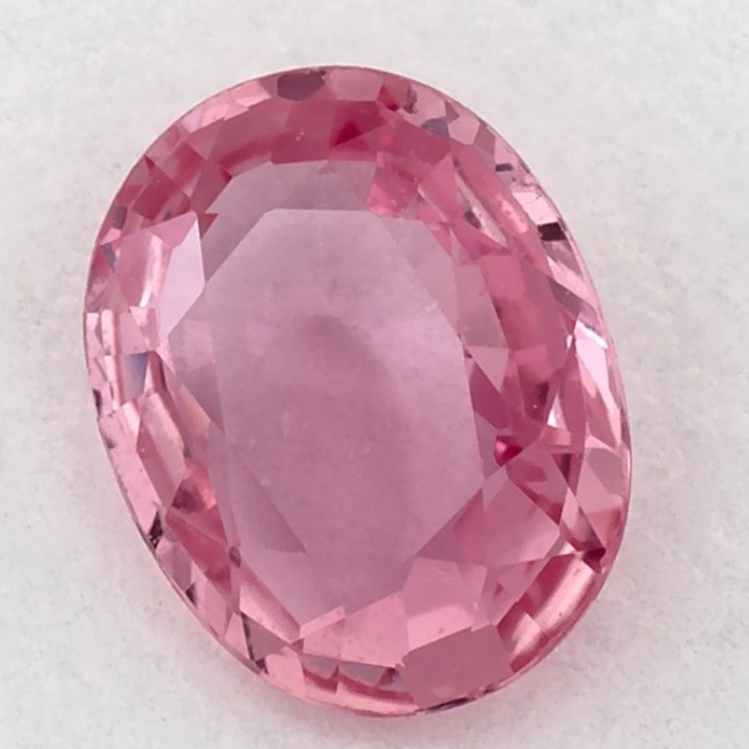 Donna 1.02 carati di zaffiro rosa ovale sfuso in vendita