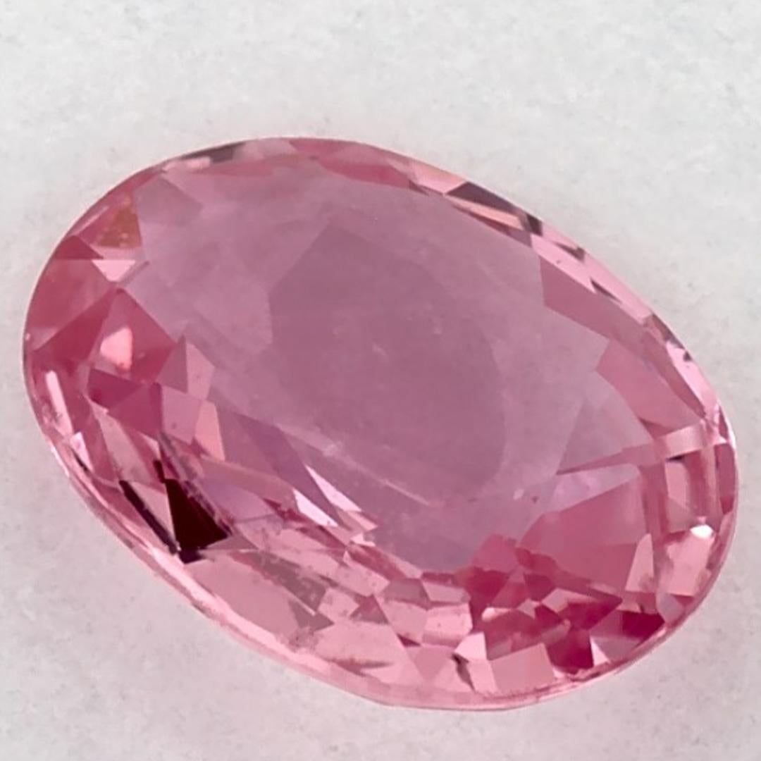 1.02 carati di zaffiro rosa ovale sfuso in vendita 1