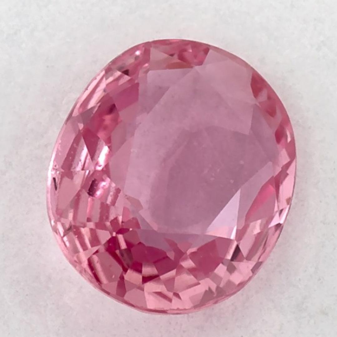 1.02 carati di zaffiro rosa ovale sfuso in vendita 2