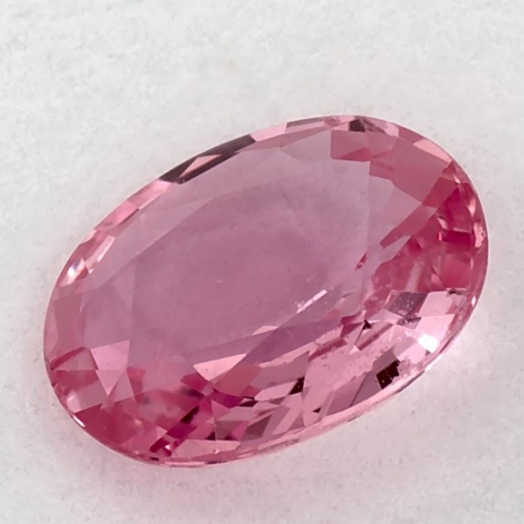 1.02 carati di zaffiro rosa ovale sfuso in vendita 3