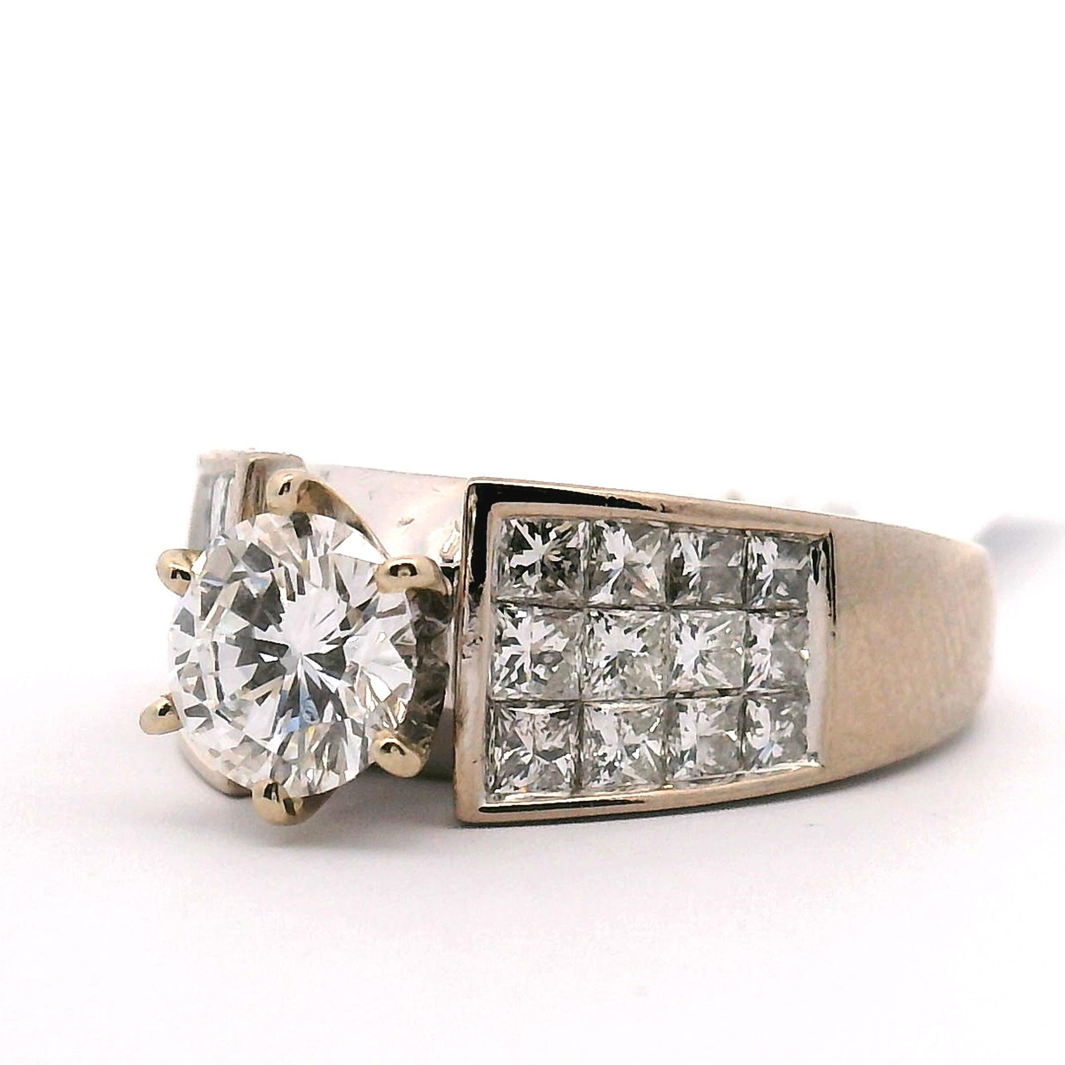 1,02 ct. Anello di fidanzamento con diamante rotondo In condizioni buone in vendita a Sausalito, CA