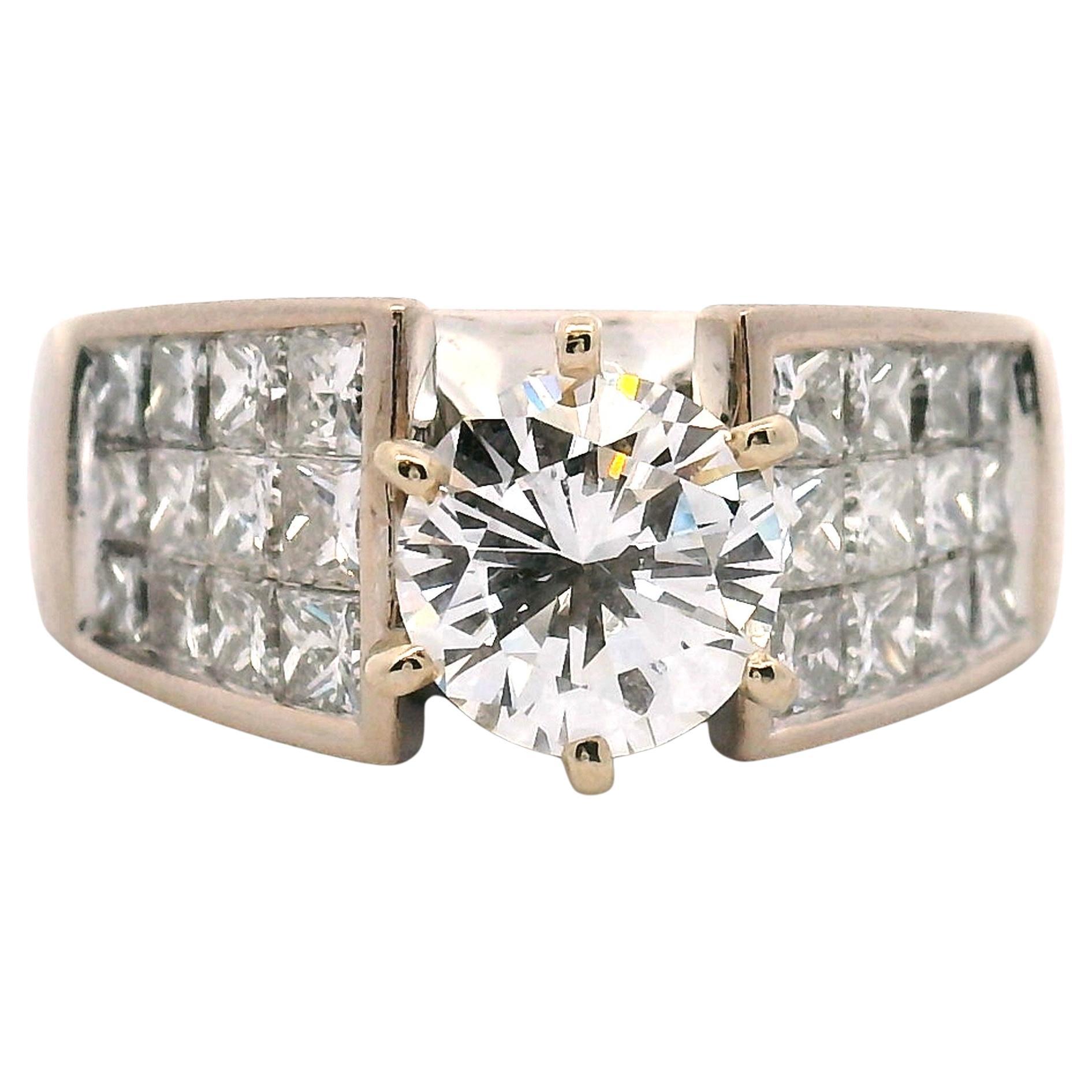 1,02 ct. Anello di fidanzamento con diamante rotondo