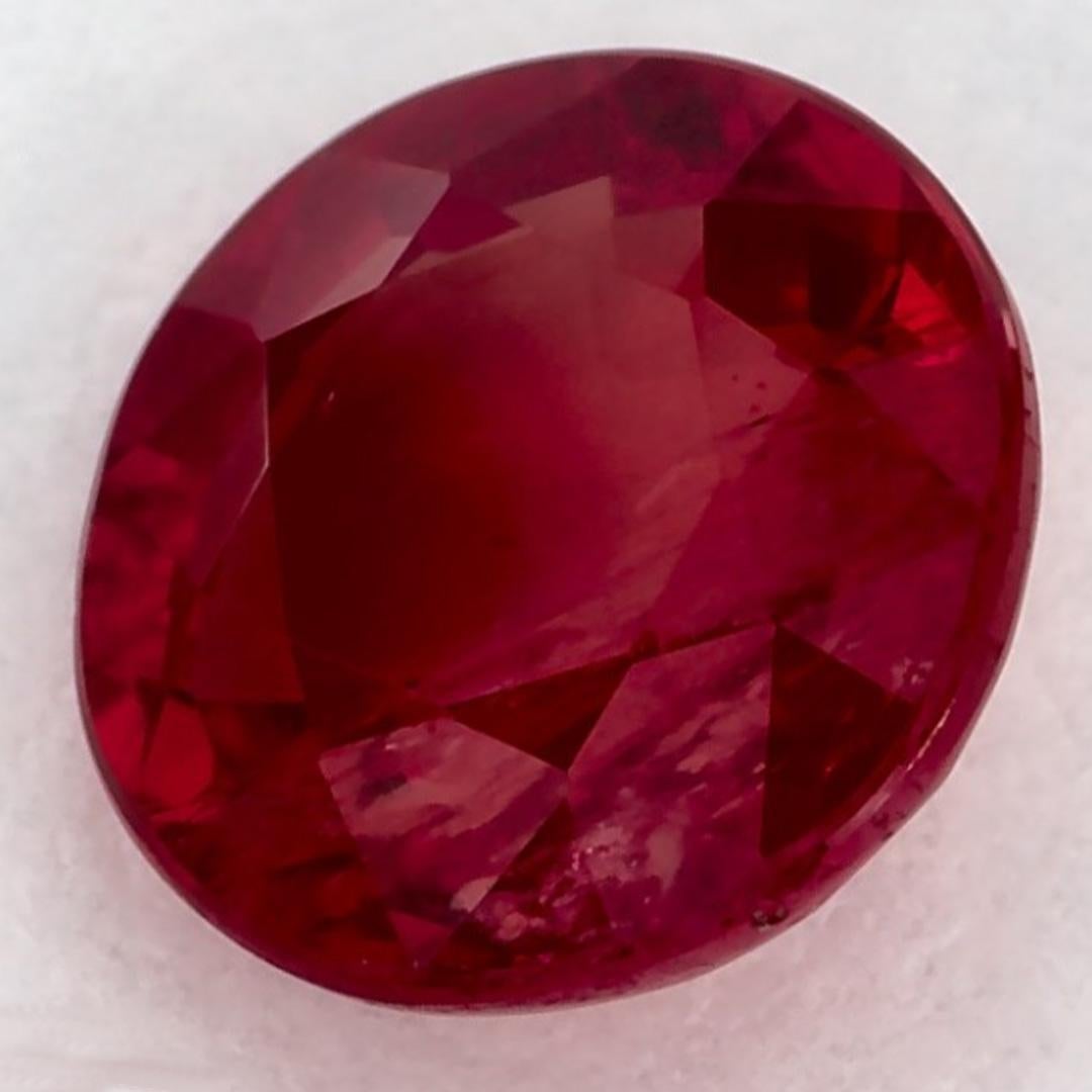 Round Cut 1.02 Ct Ruby Round Loose Gemstone For Sale
