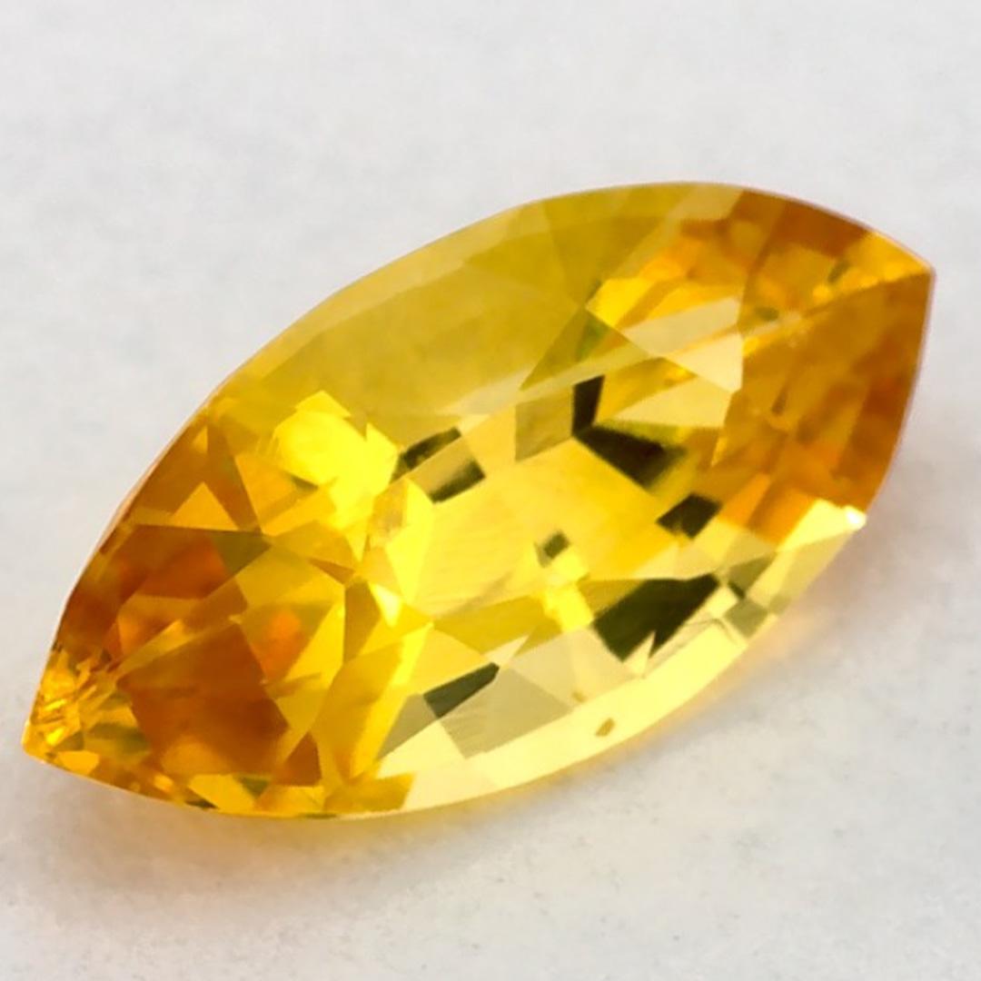 Taille Marquise 1.02 Ct Yellow Sapphire Marquise Loose Gemstone en vente