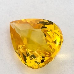 1.02 Ct Yellow Sapphire Pear Loose Gemstone