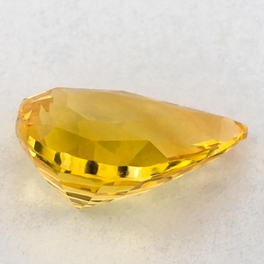 1.02 carati di zaffiro giallo a forma di pera sciolto In condizioni Nuovo in vendita a Fort Lee, NJ