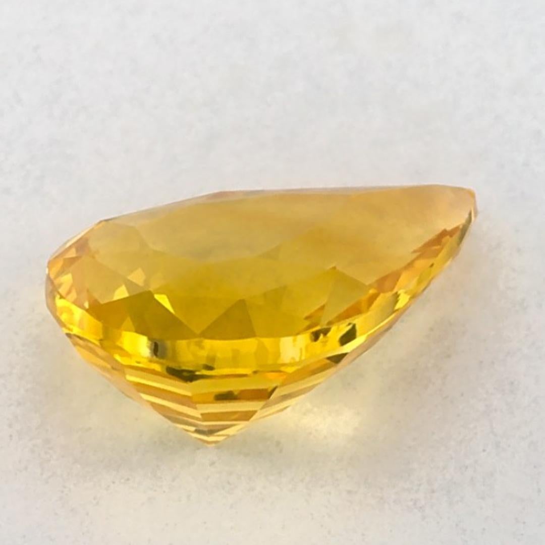 1.02 carati di zaffiro giallo a forma di pera sciolto in vendita 1