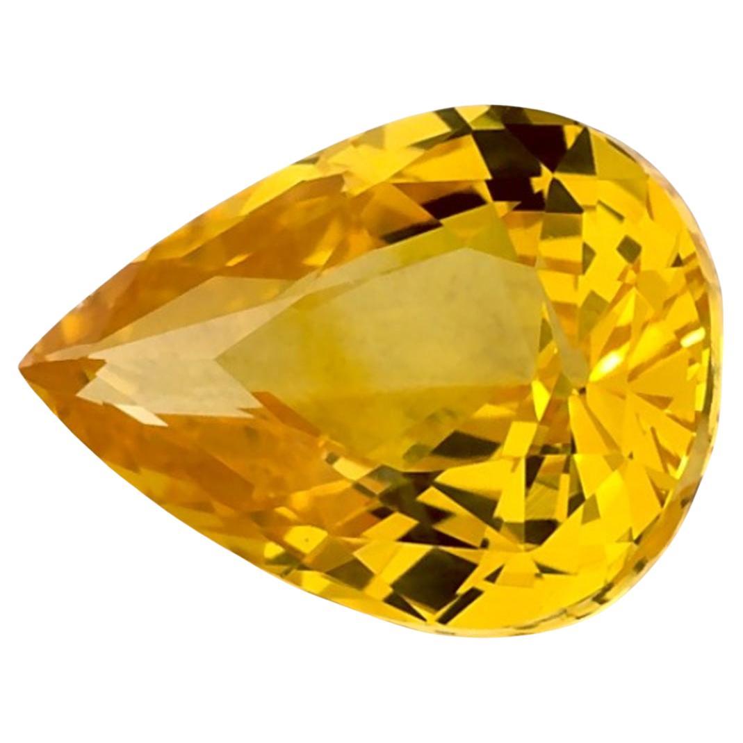 1.02 carati di zaffiro giallo a forma di pera sciolto