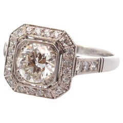 1.02 cts SI2 / J  diamond ring in platinum