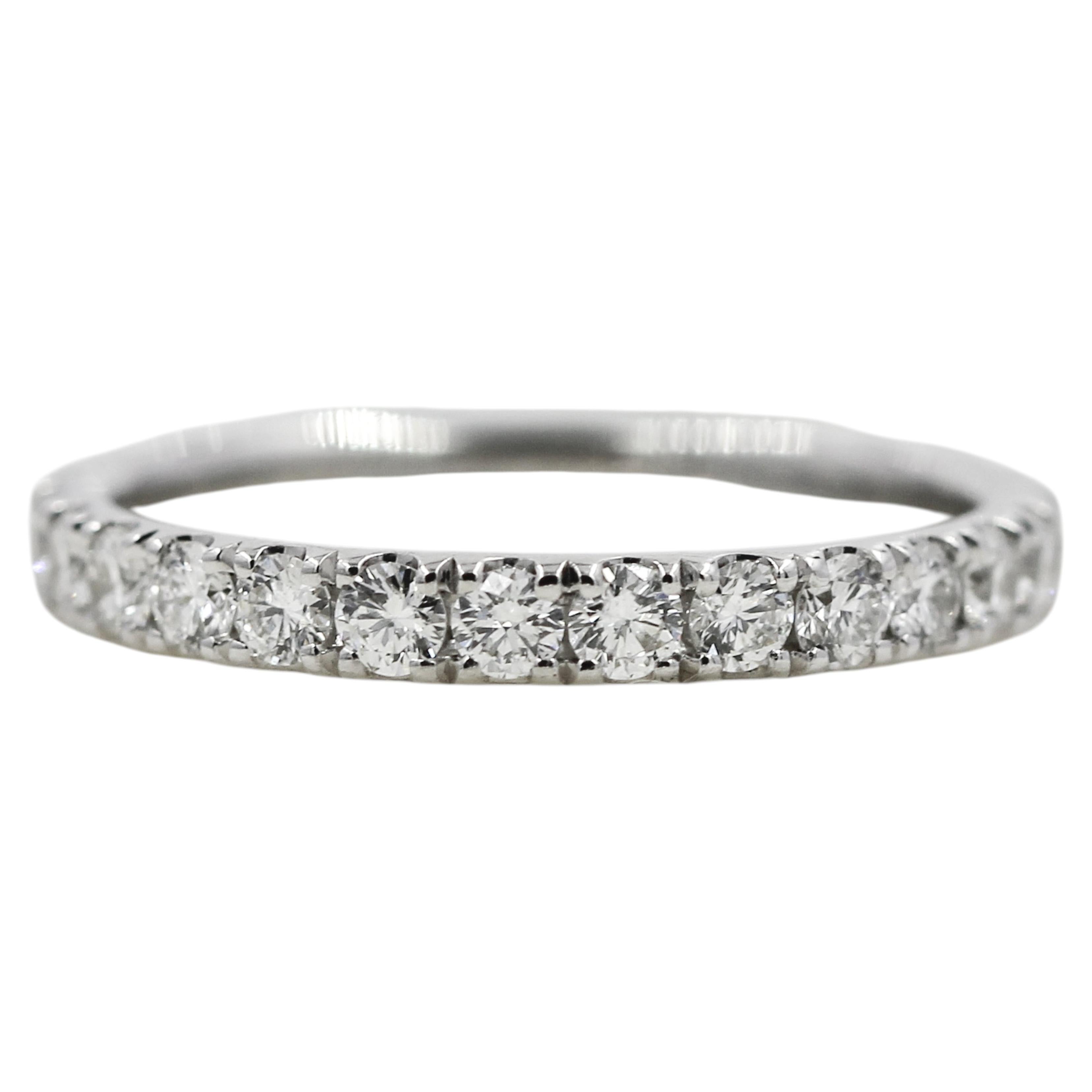 1,02 CTW Eternity-Ring mit natürlichem Diamant im Rundschliff, Ehering aus 14-karätigem Weißgold