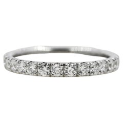 1.02 CTW Eternity Band Natural Diamond Round Cut Wedding Band 14K White Gold
