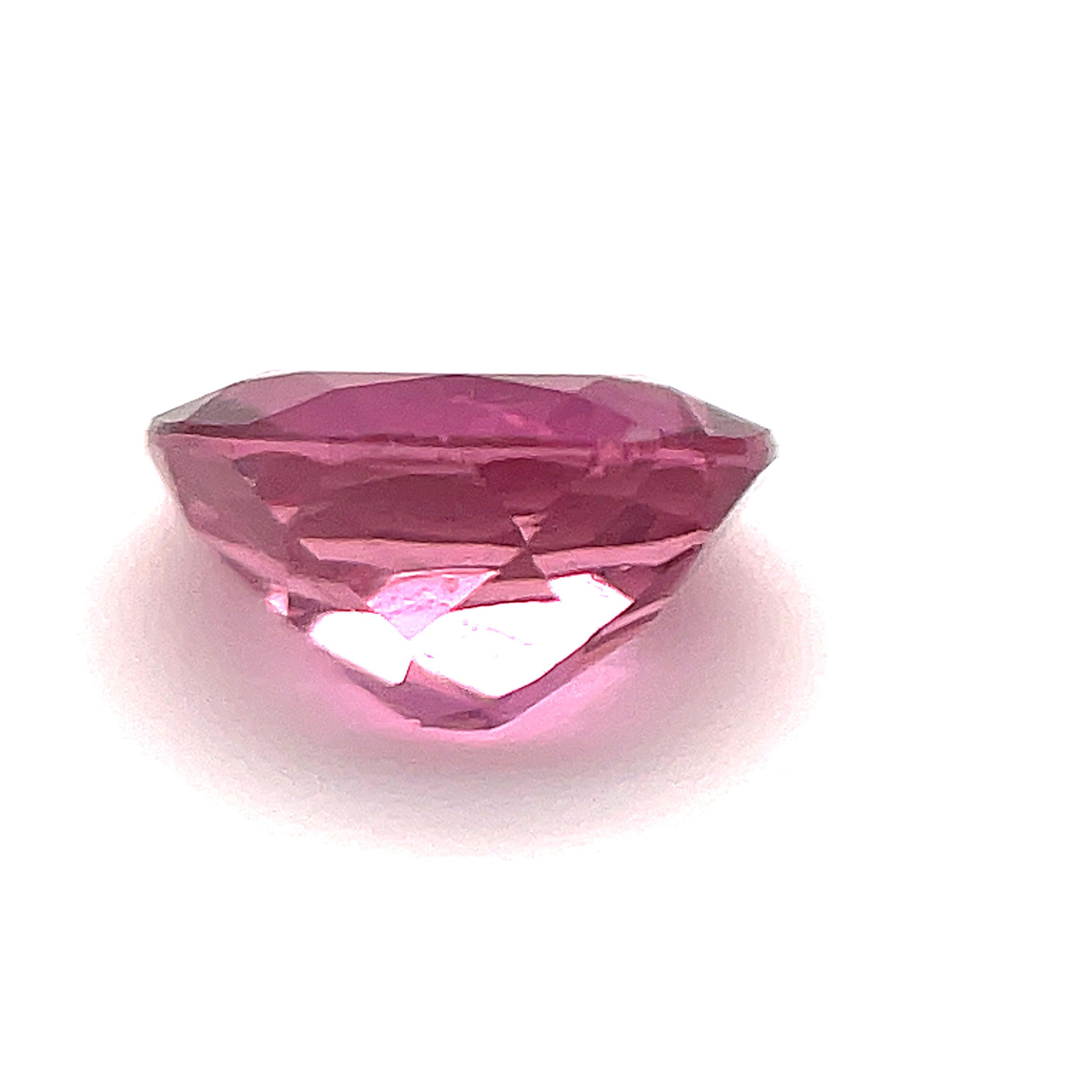 Women's or Men's 1.02 Oval Unset Unmounted Loose Pink Tourmaline Gemstone For Sale