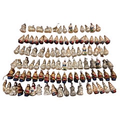 100pcs Small Vintage Christmas Ornaments Figurines Collection