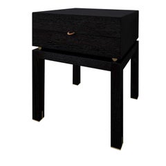 102 TNT Black Bedside Table