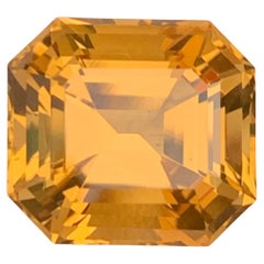 10.20 Carat Natural Loose Honey Citrine Octagon Shape Gemstone