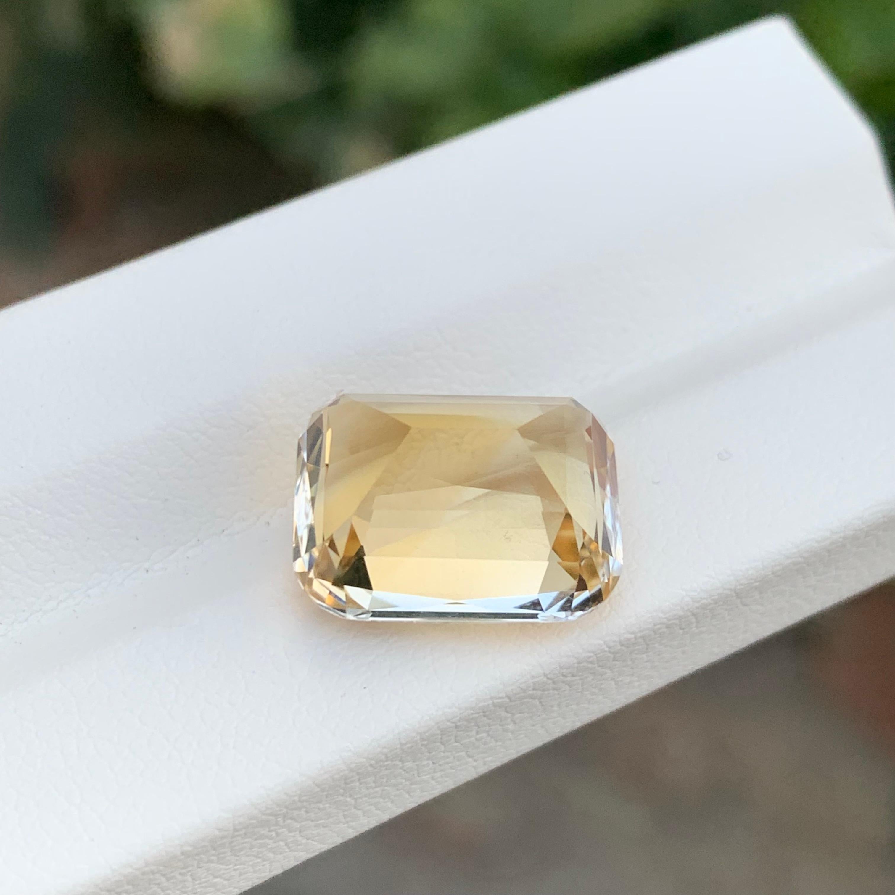 10,20 Karat Natürlicher Gelber Citrin Cushion Shape Edelstein im Angebot 4