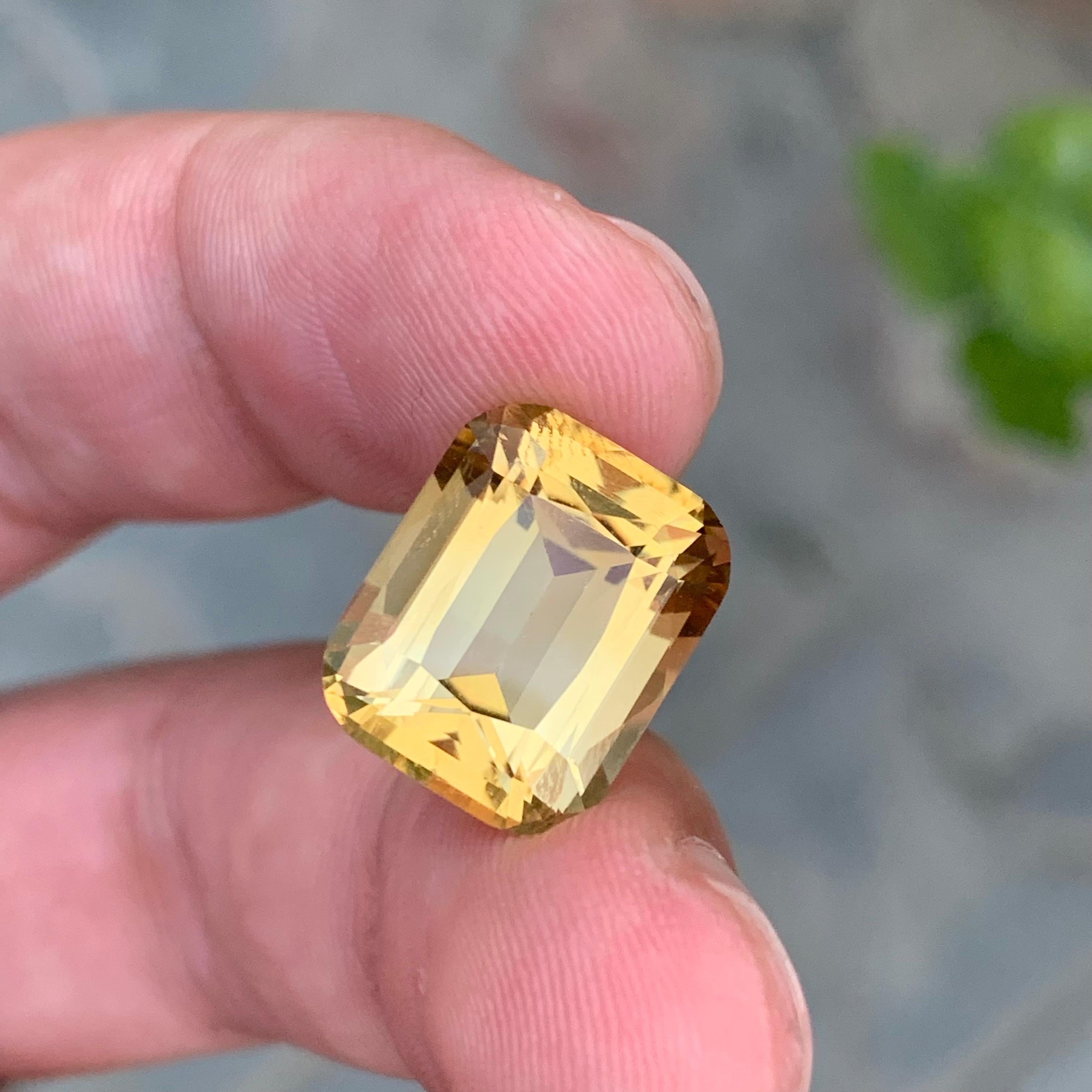 10,20 Karat Natürlicher Gelber Citrin Cushion Shape Edelstein im Angebot 2