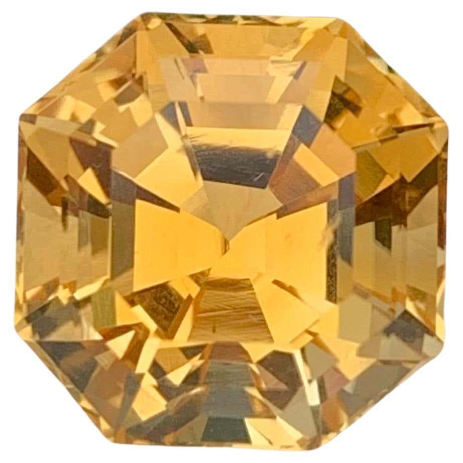 7.00 Carat Octagon Cut Natural Loose Lemon Quartz Citrine Gem For Ring ...