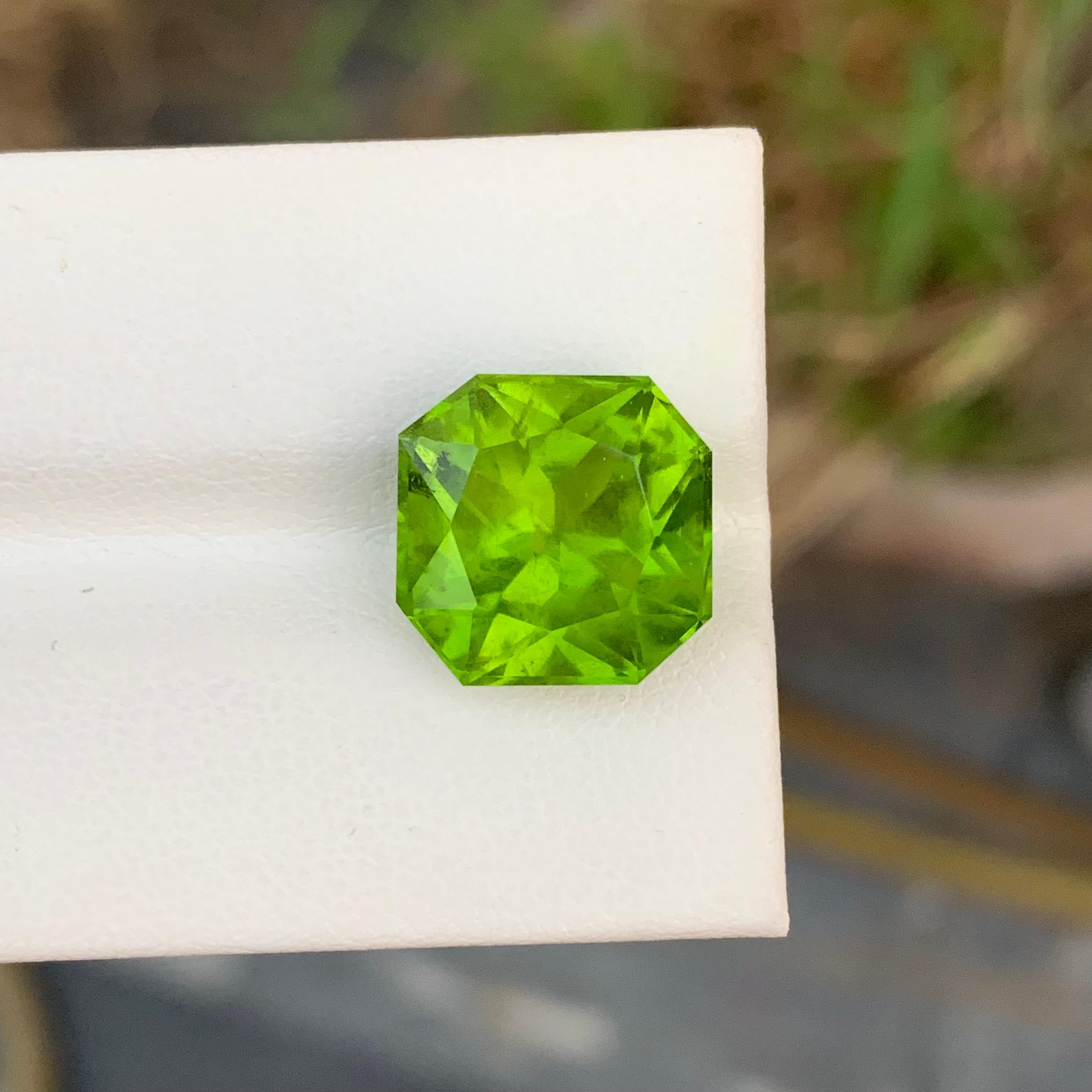 10,20 Karat Oktagonform Peridot Edelstein Pakistan Mine (Arts and Crafts) im Angebot