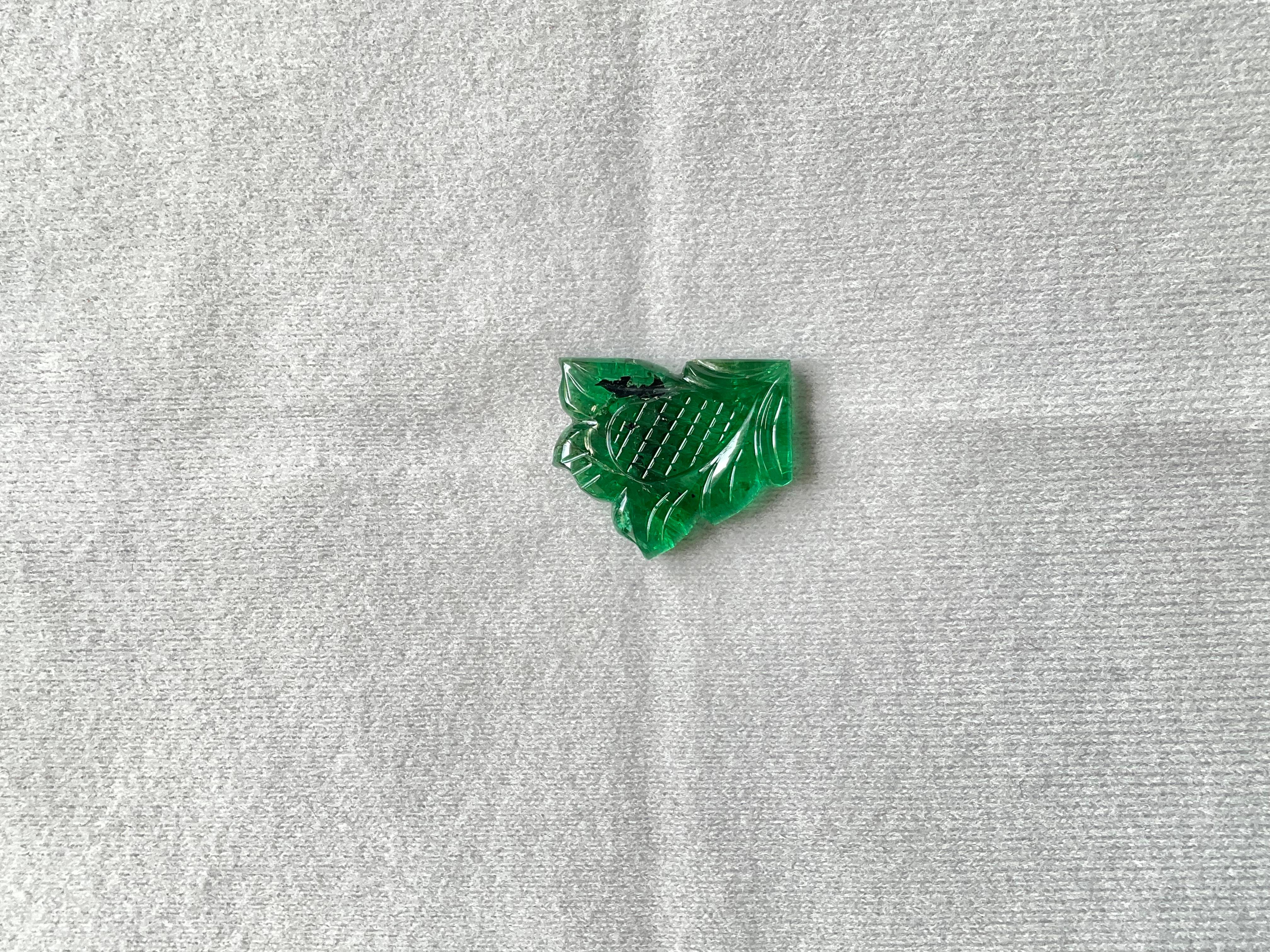 10.20 carats zambian flower carved for fine jewelry top quality natural gemstone In New Condition For Sale In Jaipur, RJ