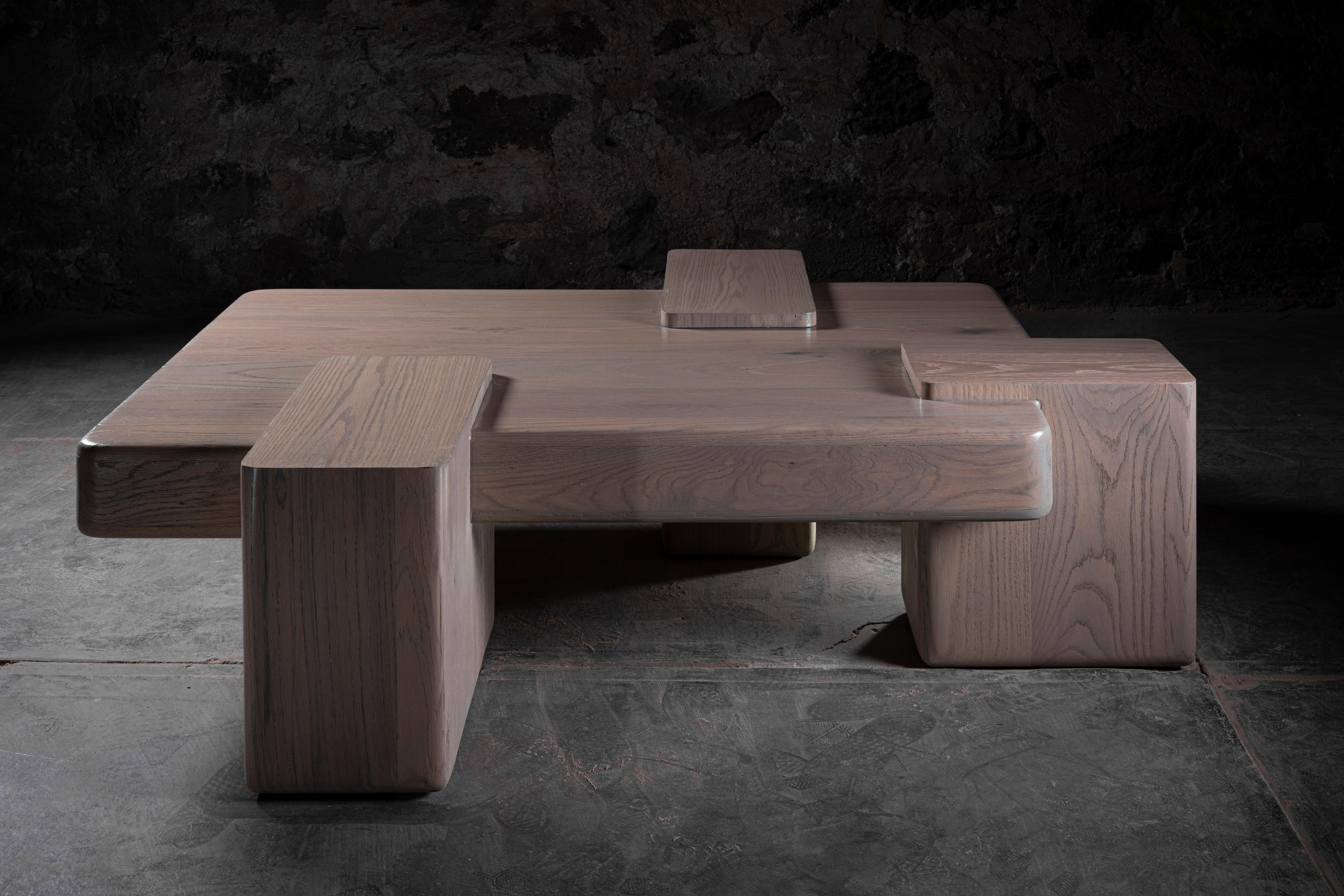 1020 Post Modern Square Coffee Table in Solid Oak by No Age Studio
Dimensions: D 160 x W 160 x H 40.6 cm. 
Materials: Oak.

No Age Studio - Handcrafted Furniture

Every piece we create is made to order, crafted with care and precision to meet your