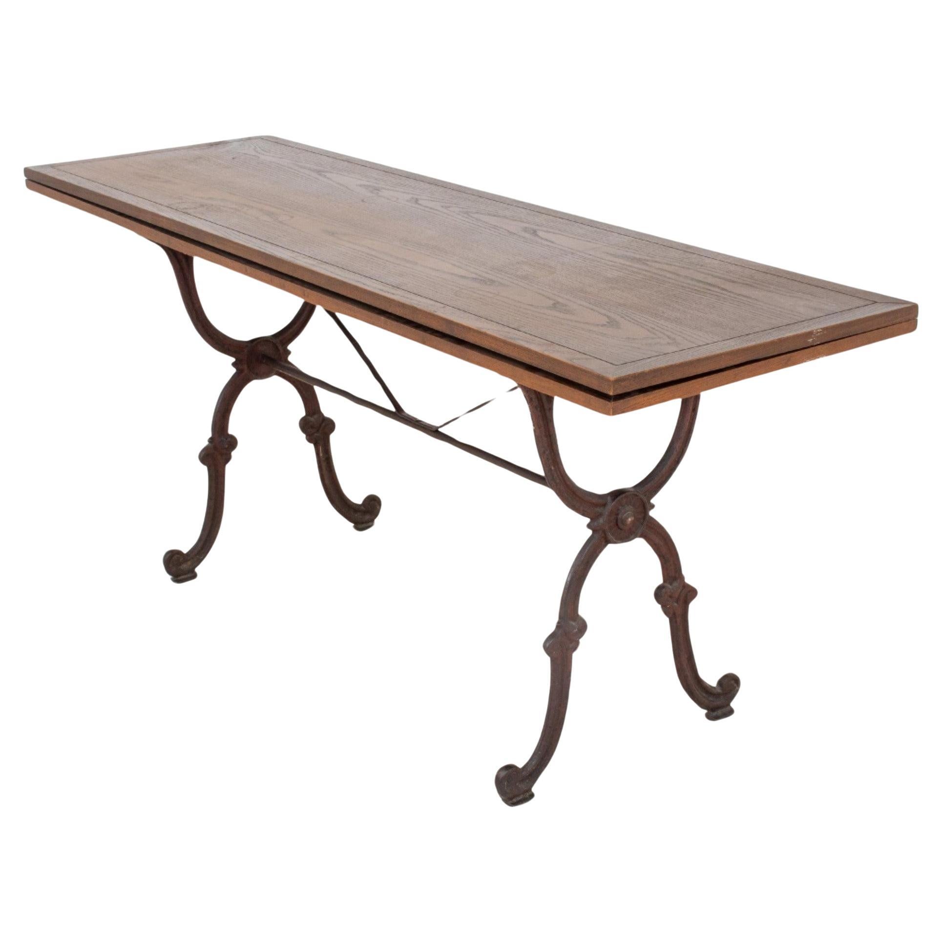 102091Bistro Style Vintage Flip Top Dining Table For Sale