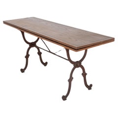 102091Bistro Style Used Flip Top Dining Table